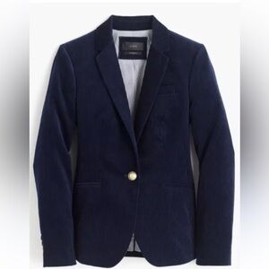 J. Crew Navy Blazer with Gold Accent